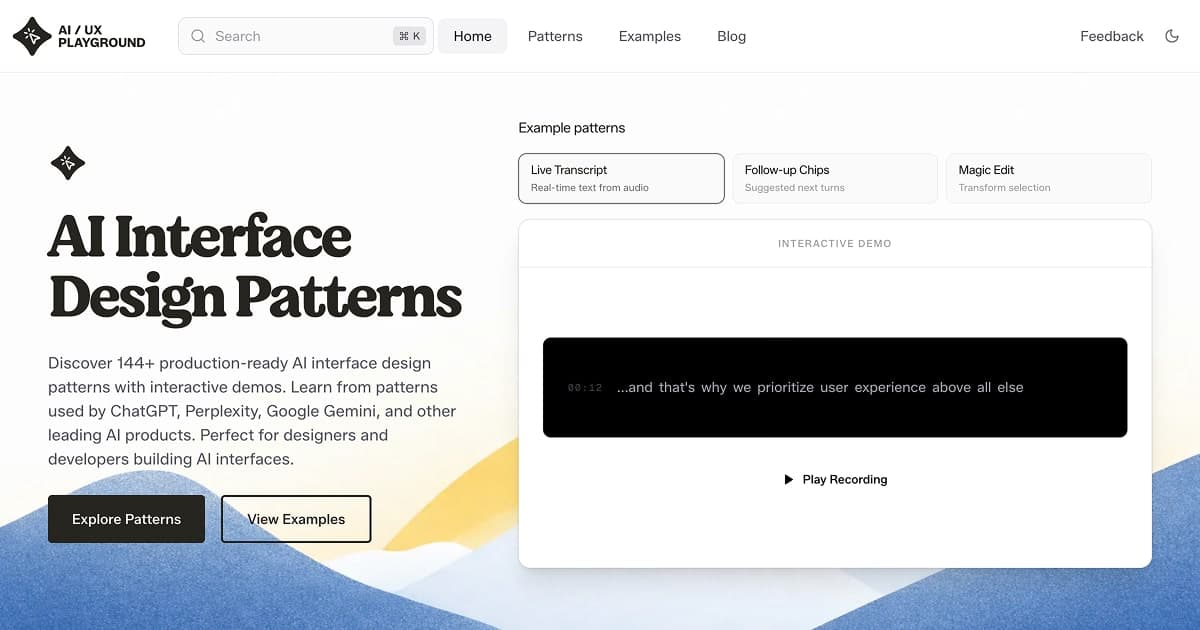 AI UX Playground