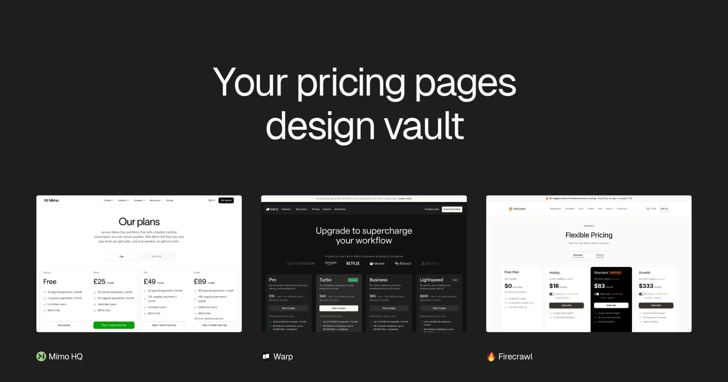 Pricing Pages