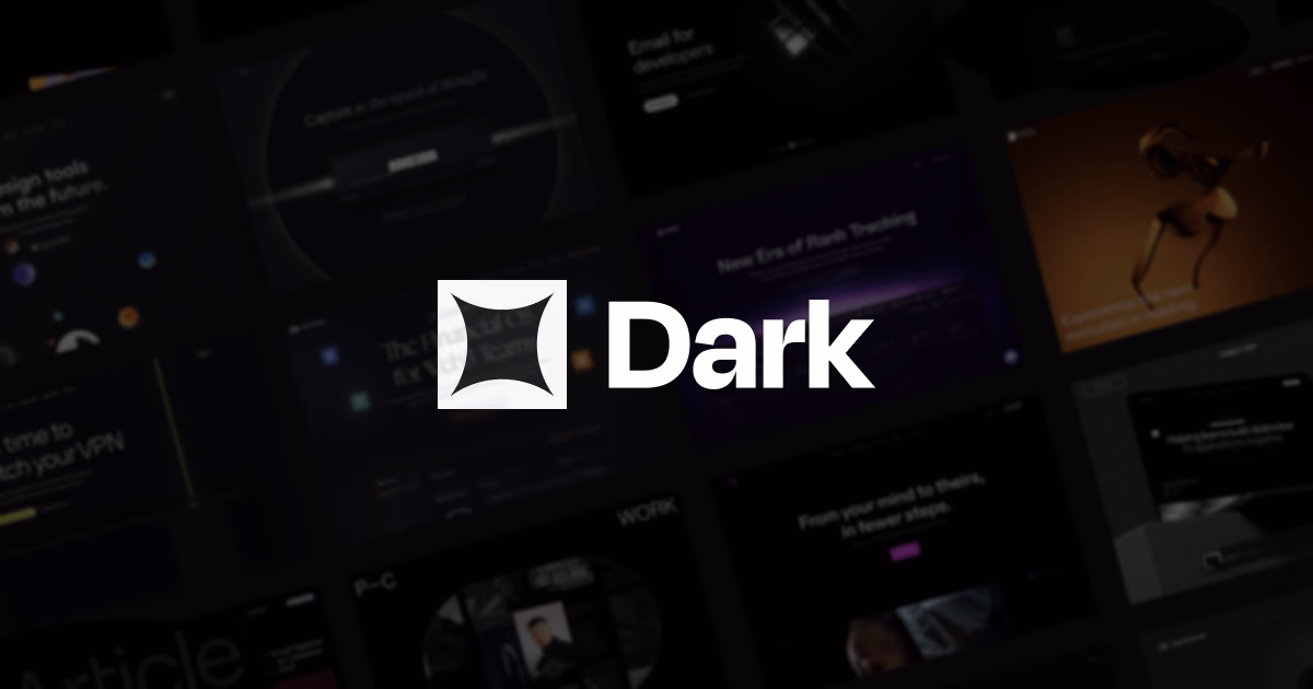 Dark Themed Web Design Inspiration