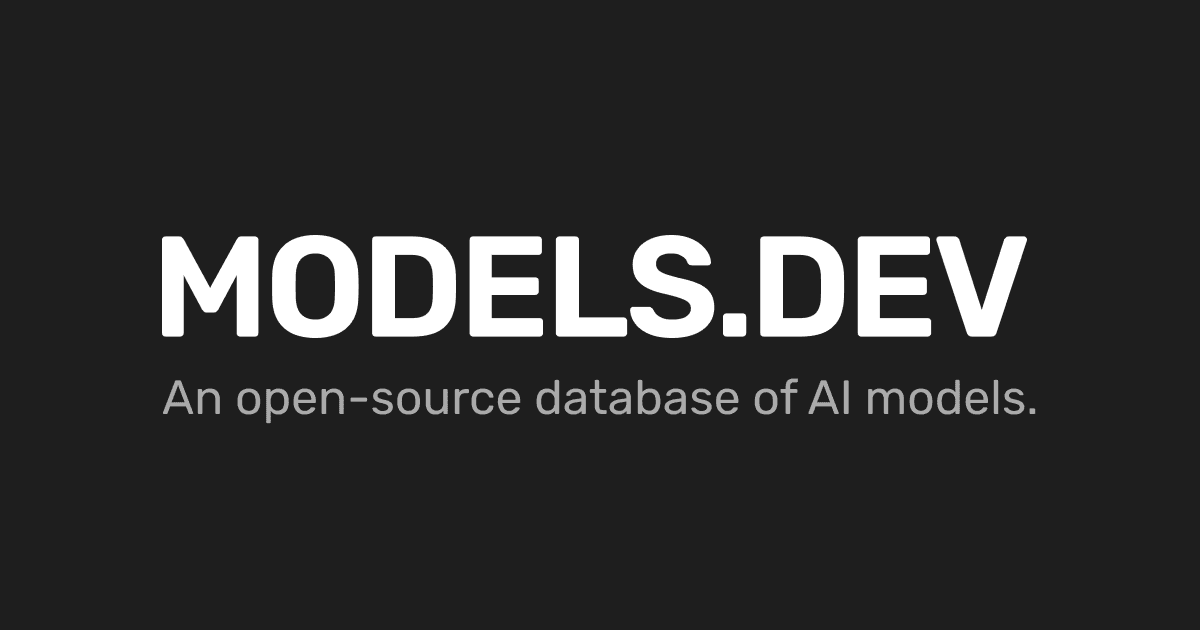 models.dev