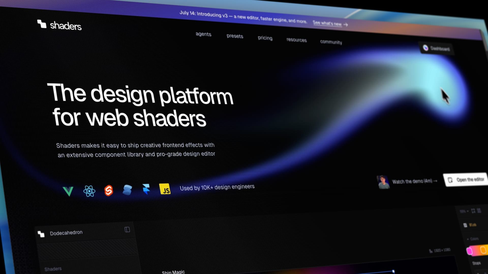 Shaders — The design platform for web shaders