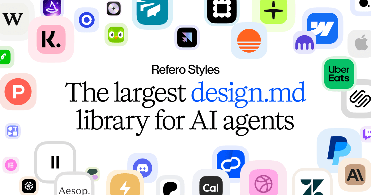 DESIGN.md Examples for AI Agents | Refero Styles